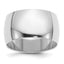 Sterling Silver Rhodium-Plated Half-Round Wedding Band 12mm
