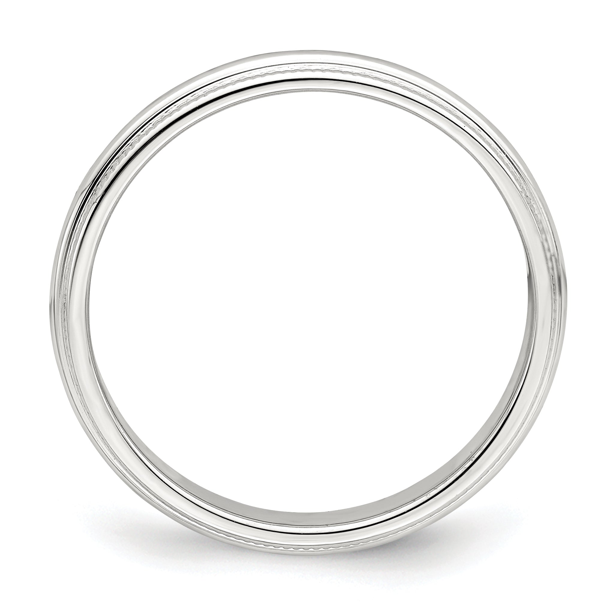 Sterling Silver Milgrain Half-Round Wedding Band 3mm Secondary image