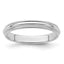 Sterling Silver Milgrain Half-Round Wedding Band 3mm