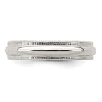 Sterling Silver 4mm Half Round Milgrain Size 11 Band