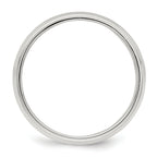 Sterling Silver Milgrain Half-Round Wedding Band 6mm