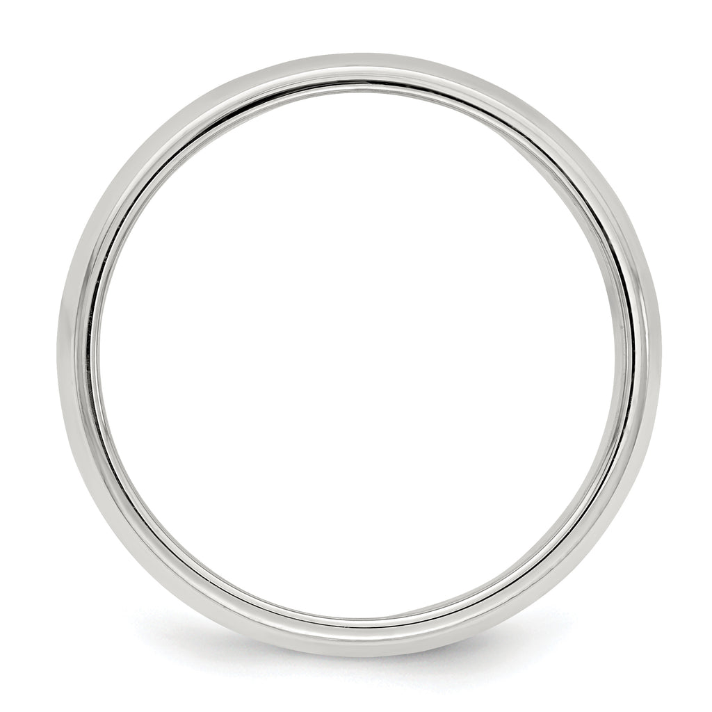 Sterling Silver 6mm Half Round Milgrain Size 9 Band