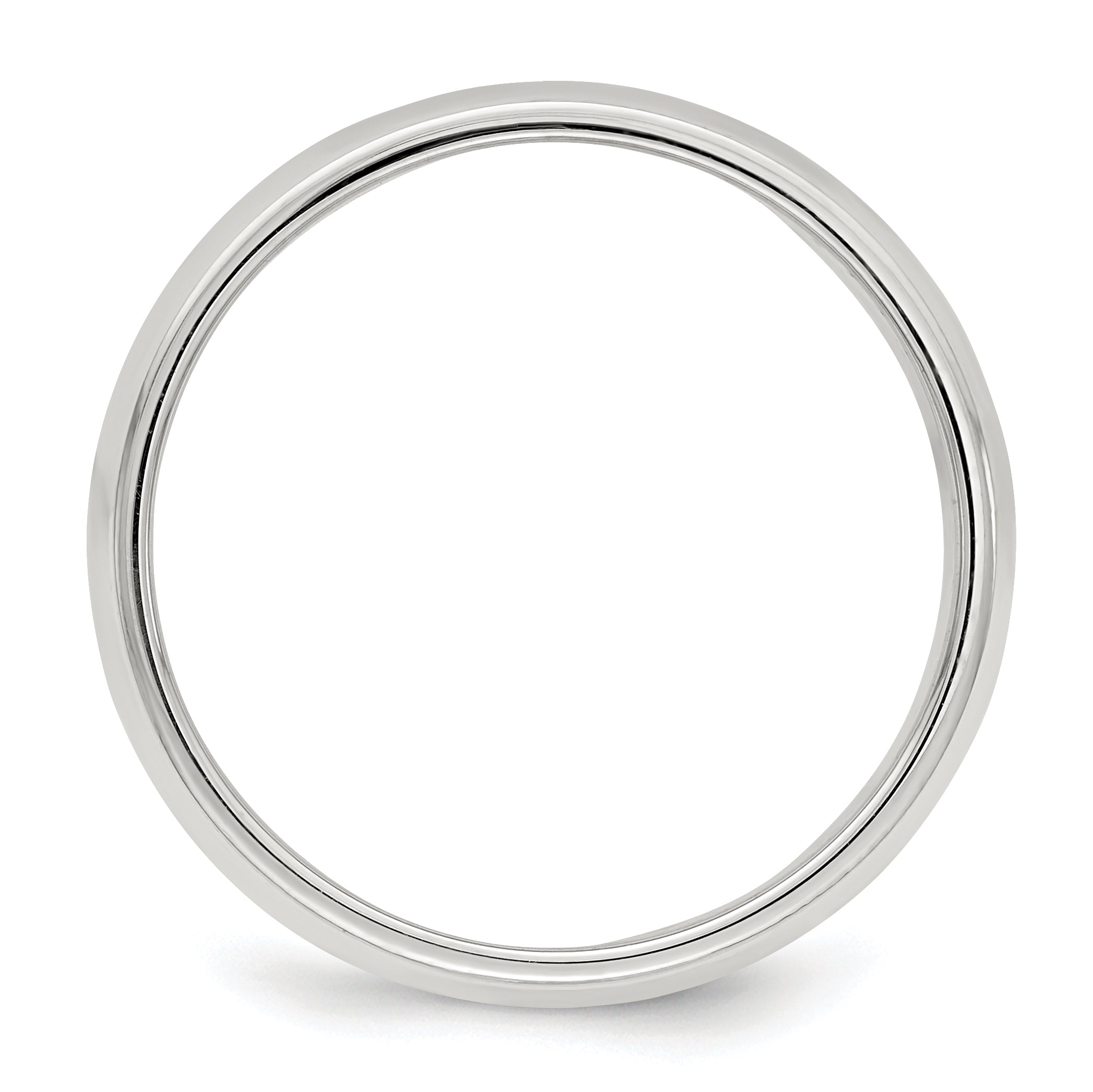 Sterling Silver 6mm Half Round Milgrain Size 9 Band