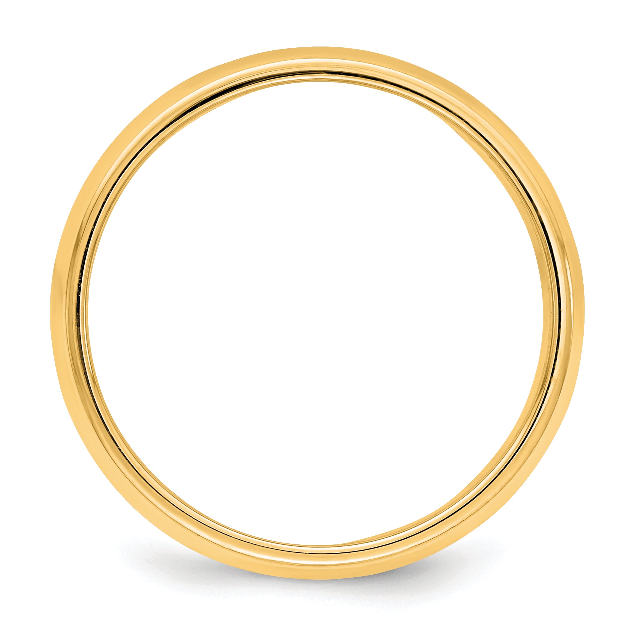 Sterling Silver Gold-plated 6mm Half Round Milgrain Size 6 Band