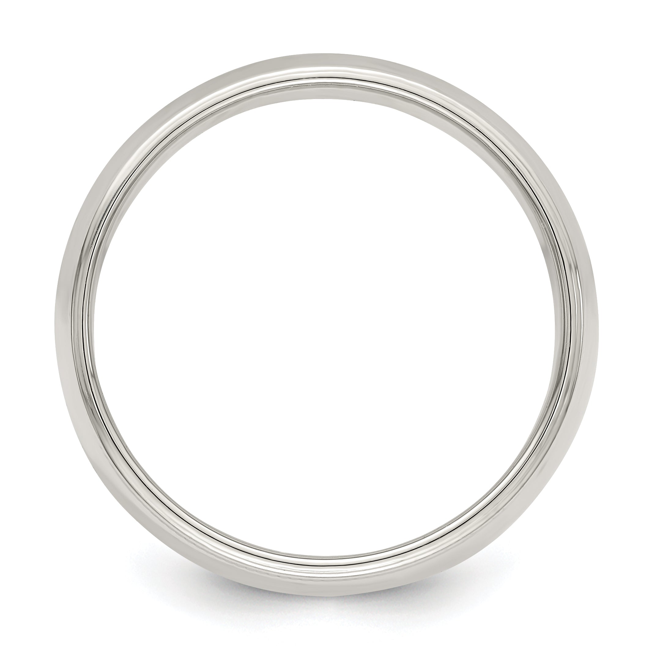 Sterling Silver 7mm Half Round Milgrain Size 13.5 Band