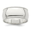 Sterling Silver Milgrain Half-Round Wedding Band 9mm