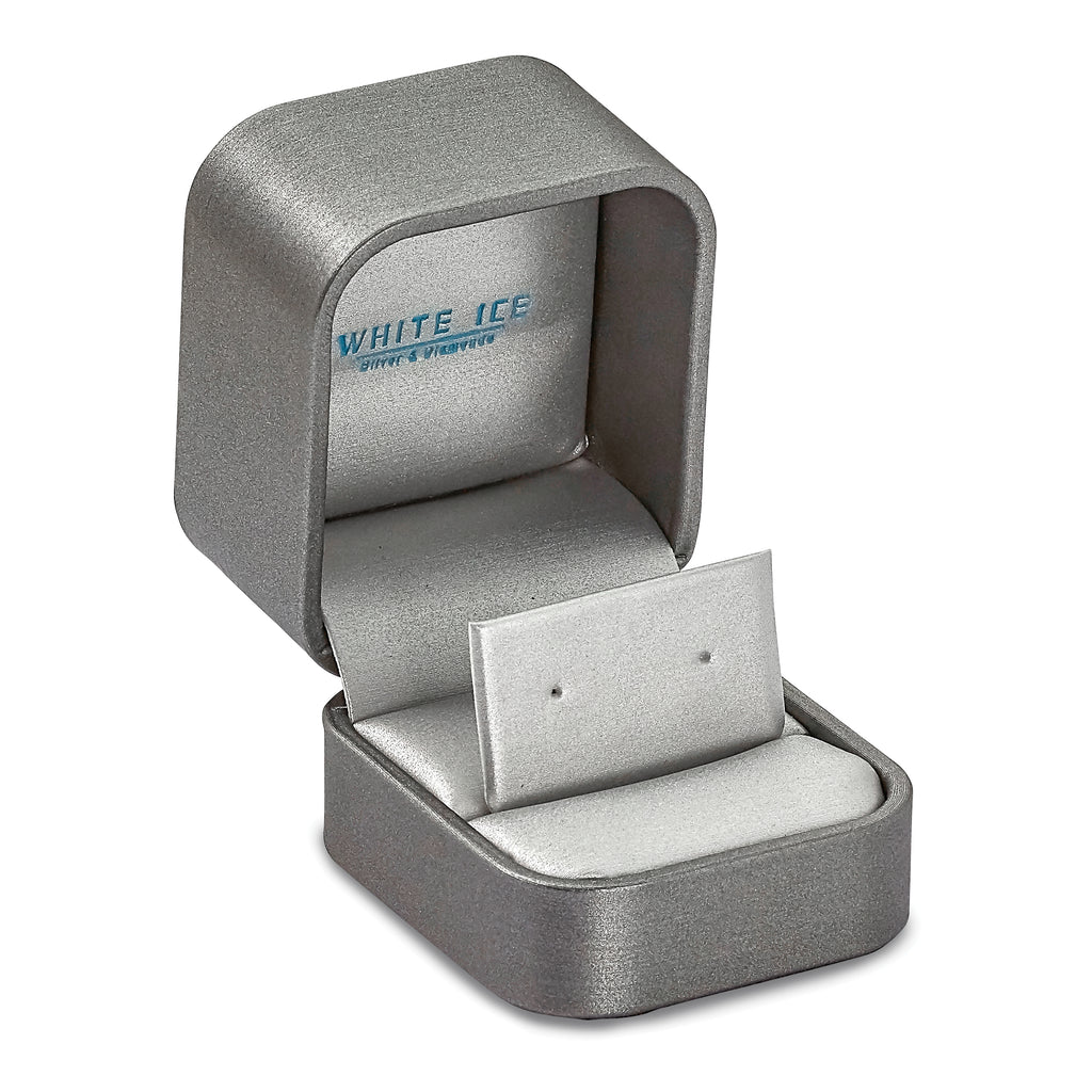 White Ice Sterling Silver Rhodium-plated Diamond Crossover Ring