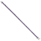Sterling Silver Rhodium-plated Amethyst Bracelet