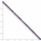 Sterling Silver Rhodium-plated Amethyst Bracelet
