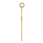 Satin and Polished Cross Pendant in Gold-Plated Sterling Silver - Sophia Jewelers