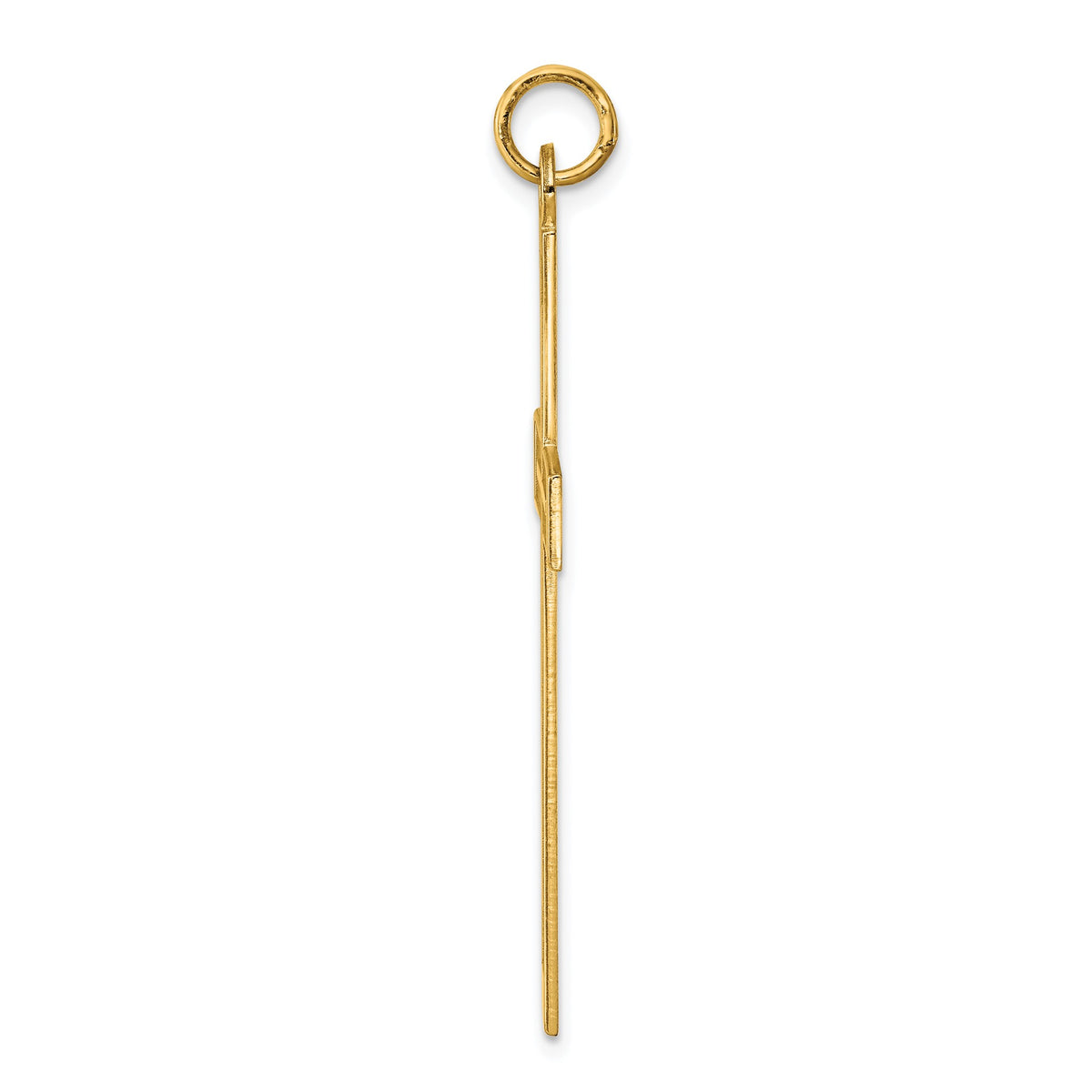 Satin and Polished Cross Pendant in Gold-Plated Sterling Silver - Sophia Jewelers