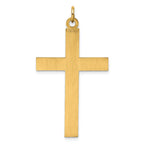 Satin and Polished Cross Pendant in Gold-Plated Sterling Silver - Sophia Jewelers