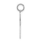 Sterling Silver Rhodium-plated Laser Designed Cross Pendant