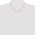 14K Rose Gold Solid Diamond-Cut Rope Chain Necklace 1.8mm