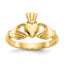 14k Polished Claddagh Ring