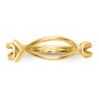 14k Polished Ichthus Fish Ring