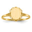 14k 6.5x7.5mm Open Back Signet Ring