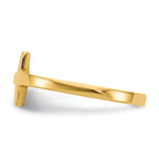 10k YG Sideways Cross Ring