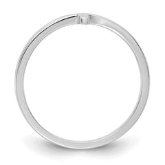10k White Gold Sideways Cross Ring