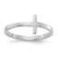 10k White Gold Sideways Cross Ring