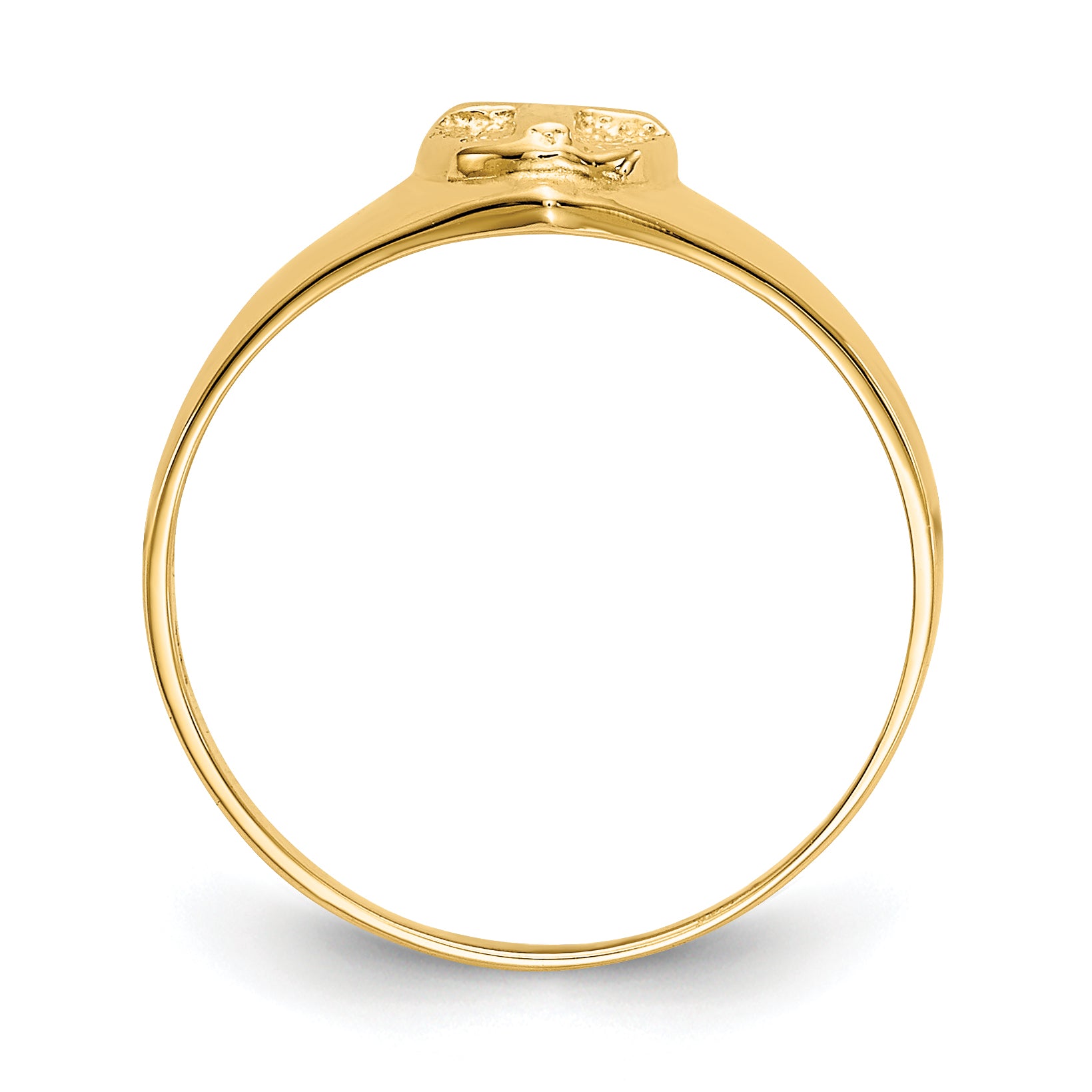 14k Childs Polished Open Cross Ring Secondary image