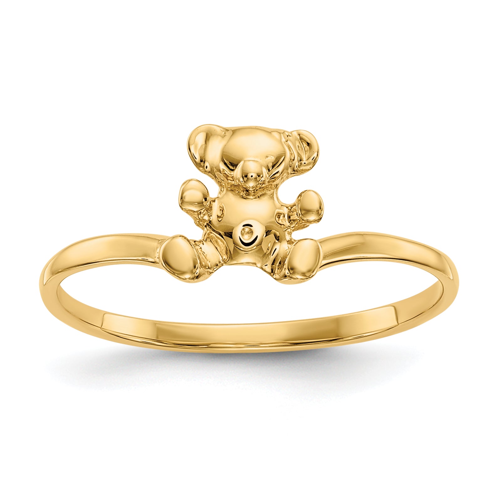 14k Childs Polished Teddy Bear Ring Main image