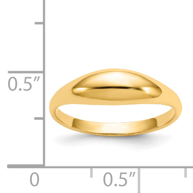 14k Childs Polished Dome Ring