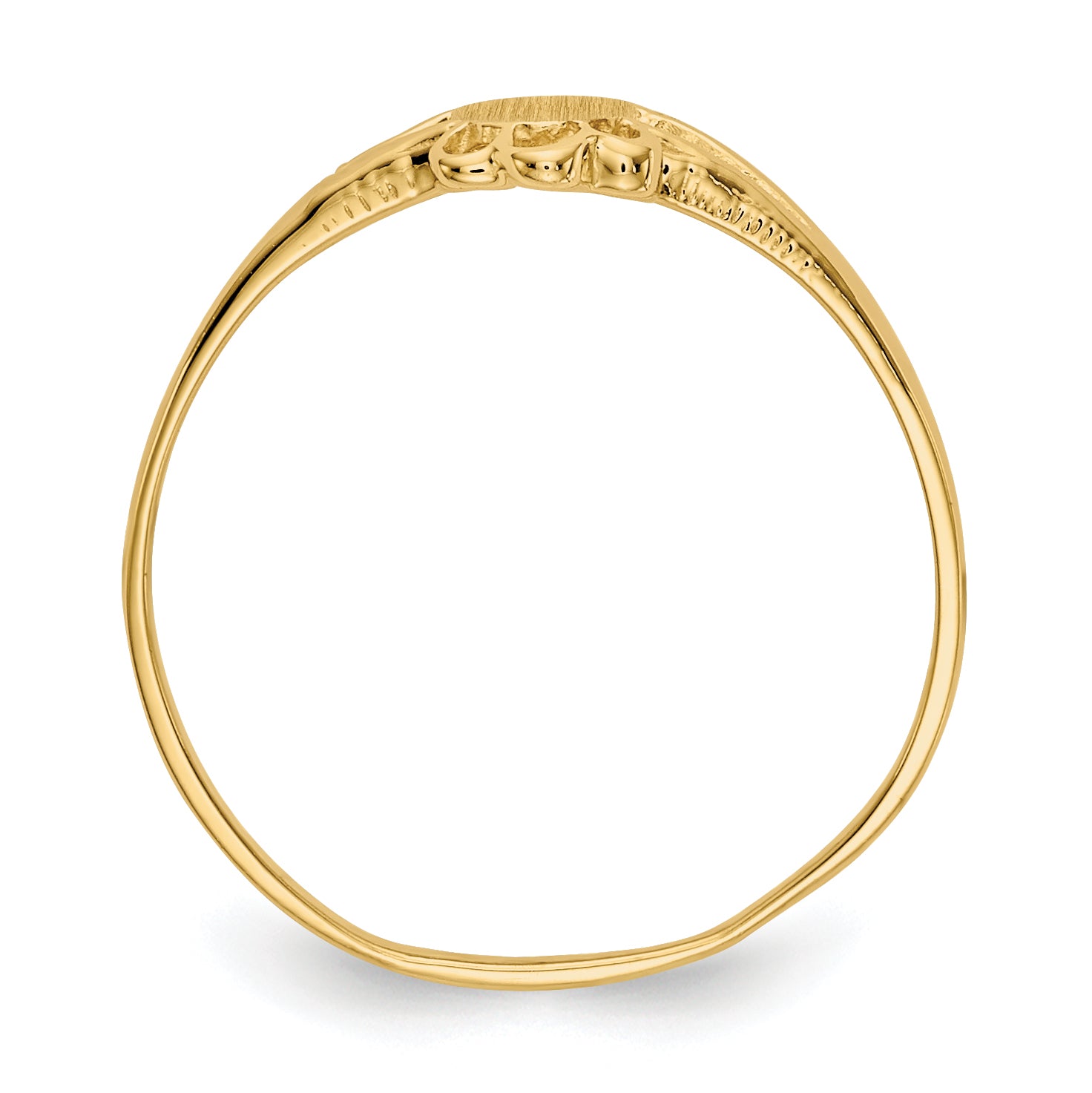 14k Childs Fancy Signet Ring Secondary image