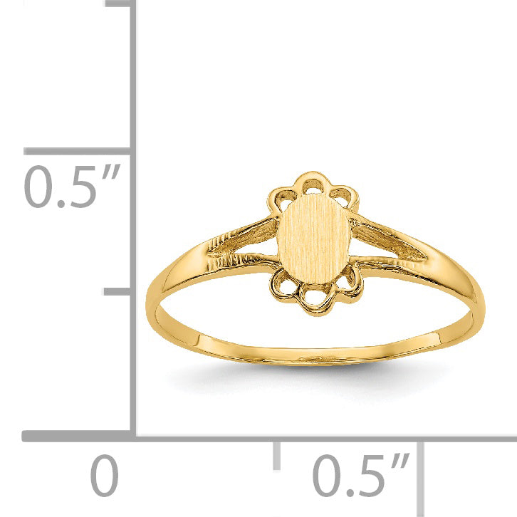 14k Childs Fancy Signet Ring