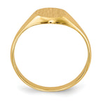 14k Childs Closed Back Signet Ring
