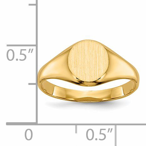 14k Childs Closed Back Signet Ring