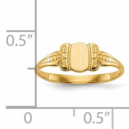 14k Childs Signet Ring