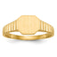14k 7.5x6.0mm Child's Open Back Signet Ring