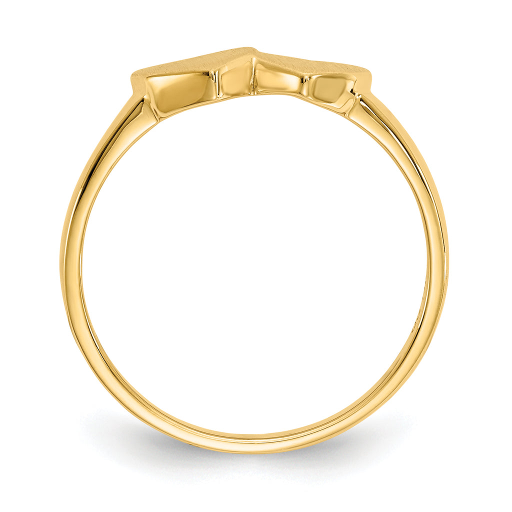 14k 5.5x5.0mm Open Back Signet Ring
