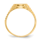 14k 10.5x9.5mm Open Back Mens Signet Ring
