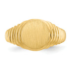 14k 10.5x9.5mm Open Back Mens Signet Ring