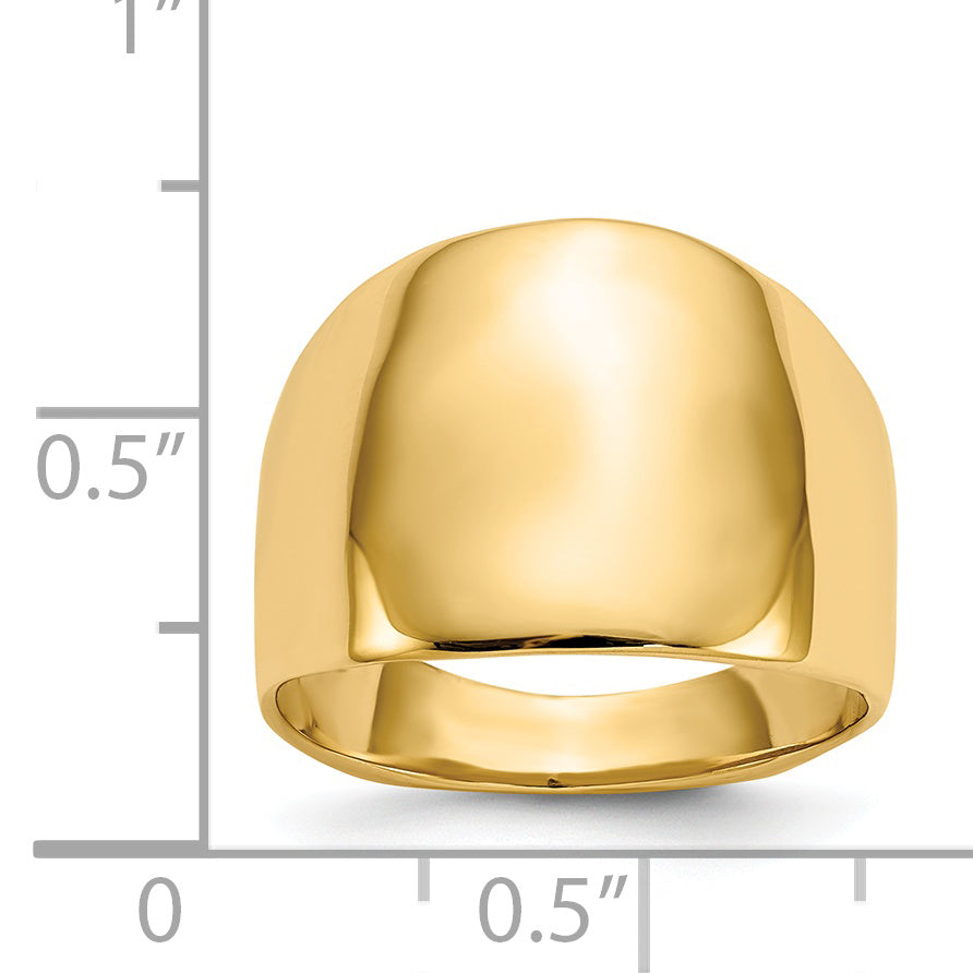 14k Polished Dome Ring