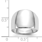 14k White Gold Polished Dome Ring