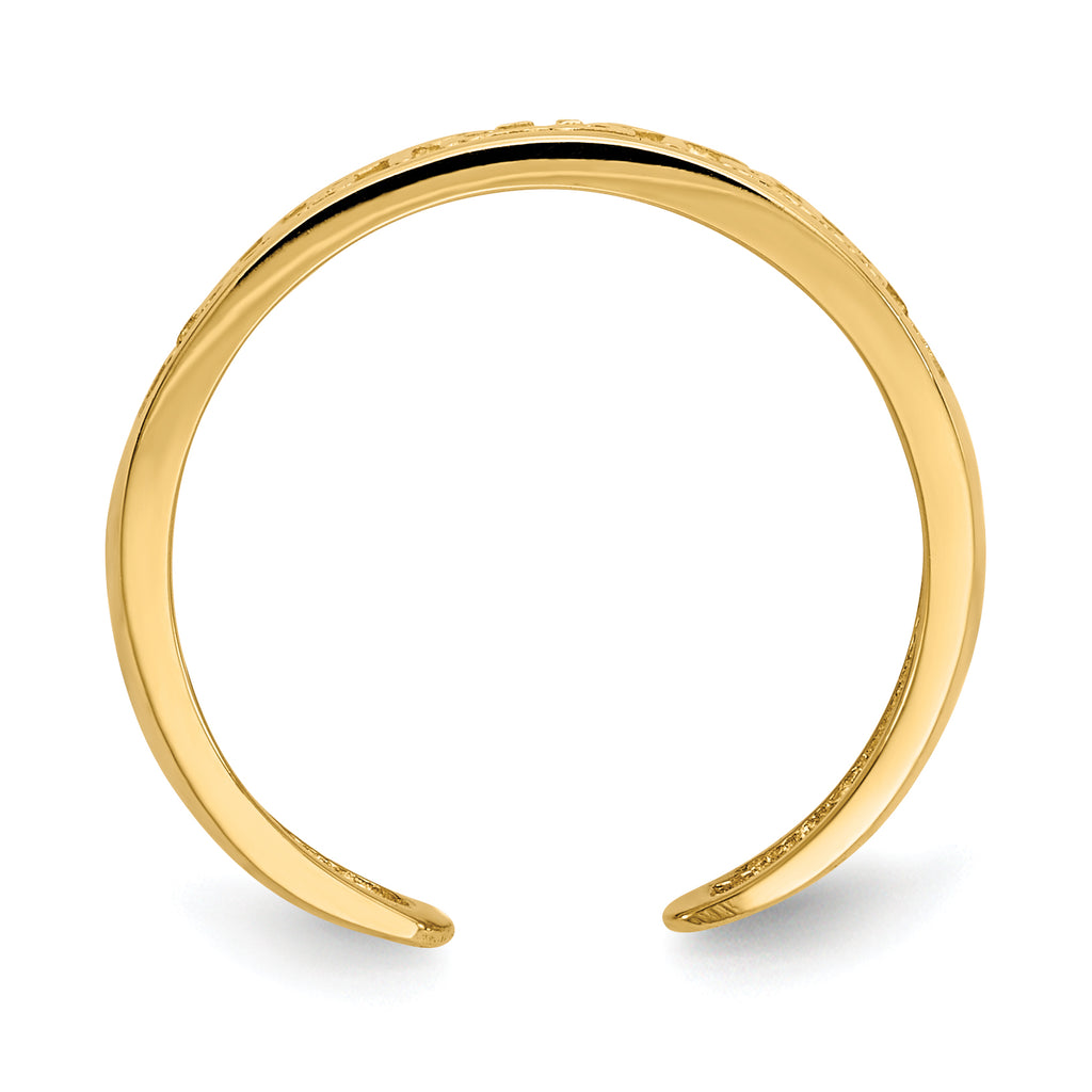 14k Greek Key Toe Ring