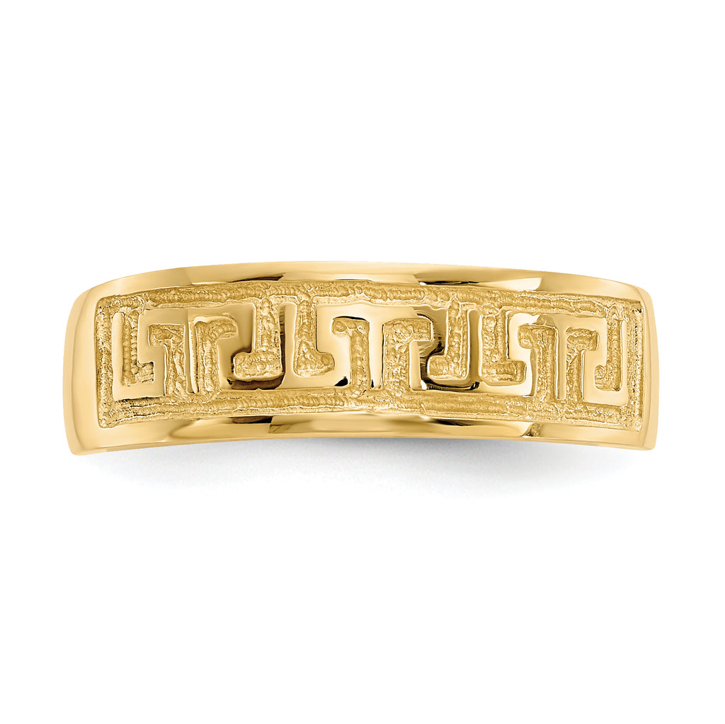 14k Greek Key Toe Ring