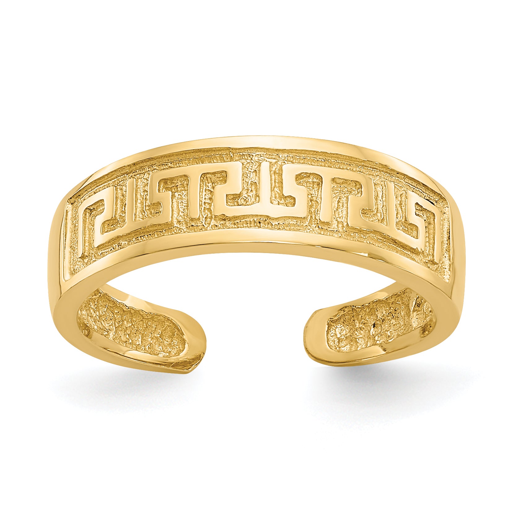 14k Greek Key Toe Ring Main image