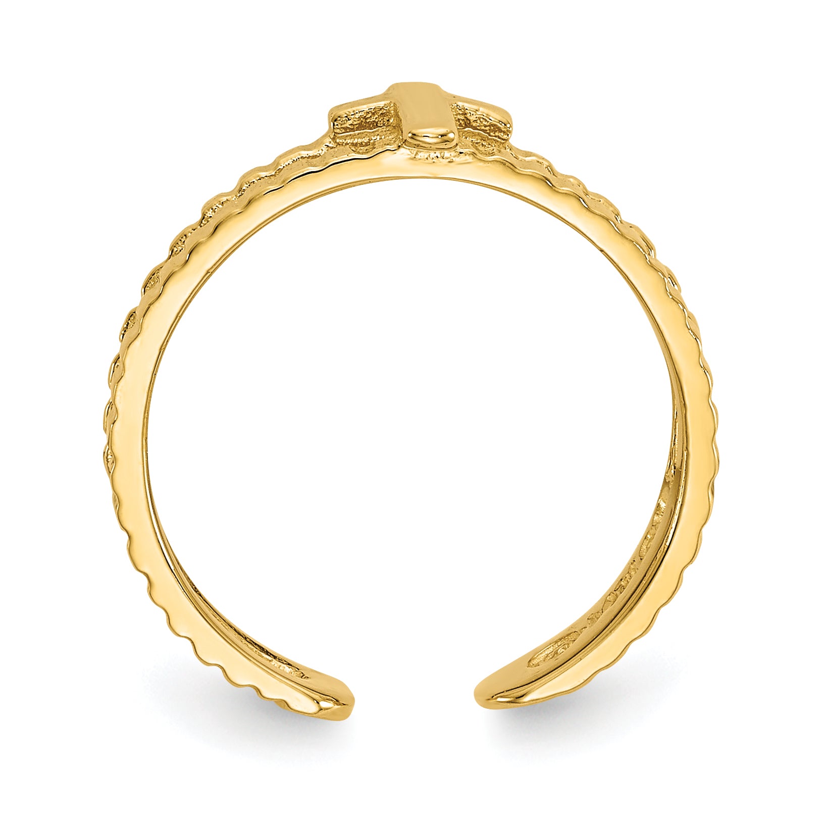 14k Cross Toe Ring Secondary image