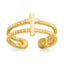 14k Cross Toe Ring