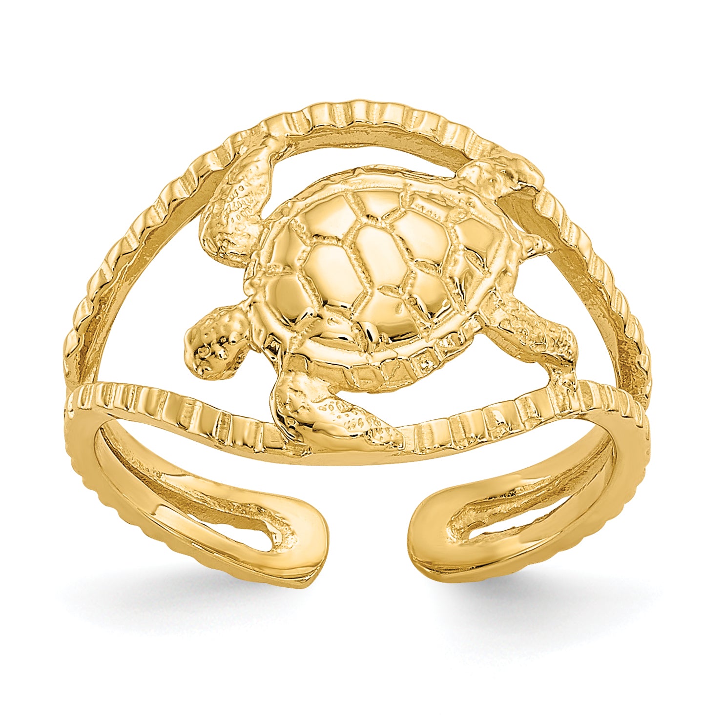 14k Turtle Toe Ring Main image