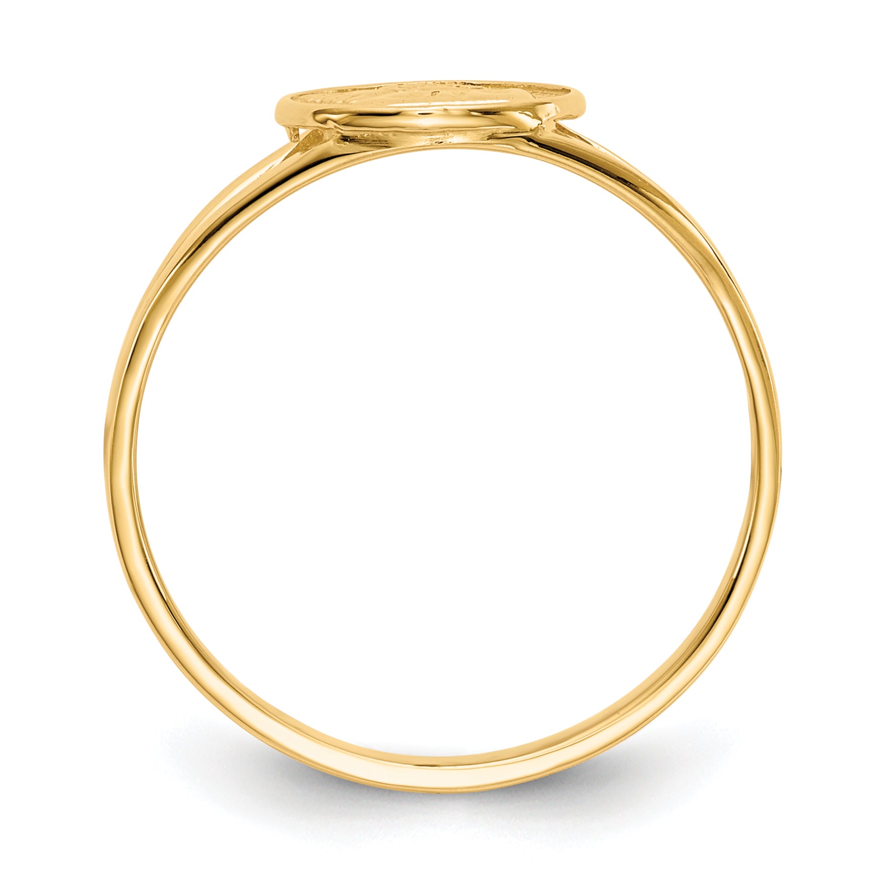 14k Polished Angel Ring