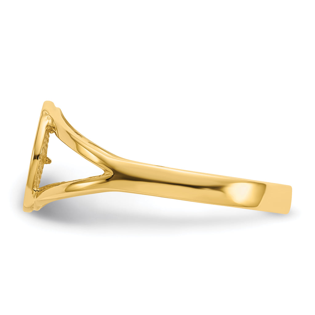 14k Polished Angel Ring