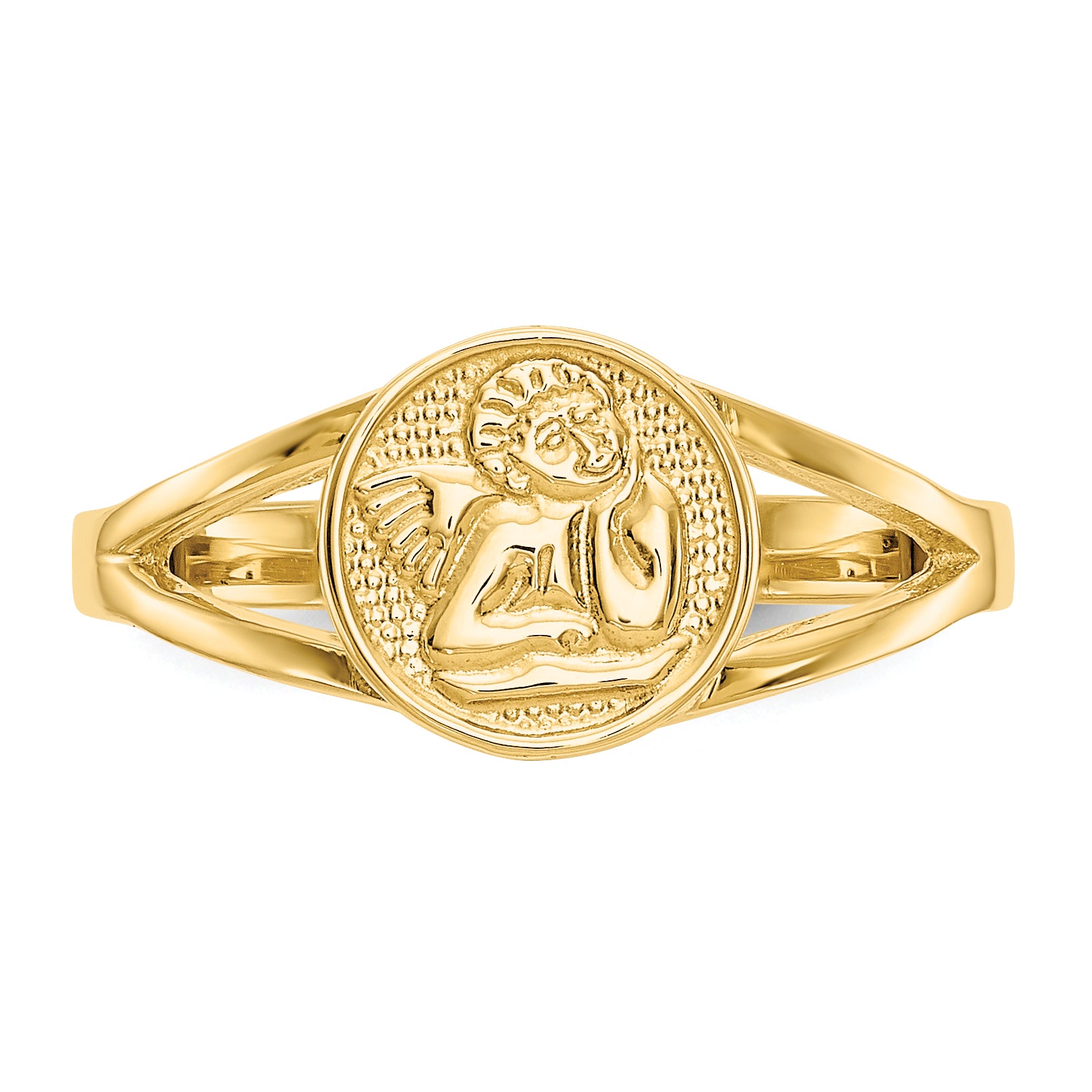 14k Polished Angel Ring