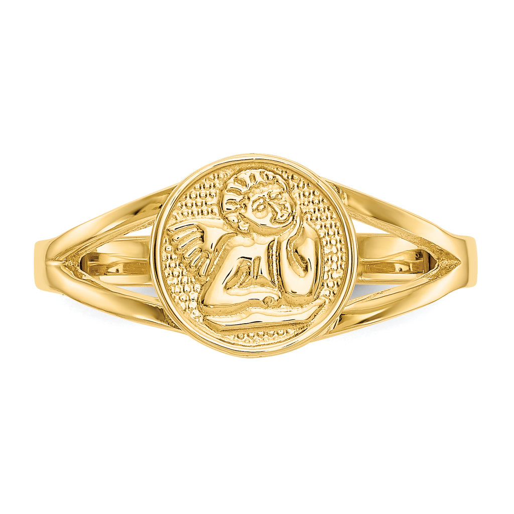 14k Polished Angel Ring