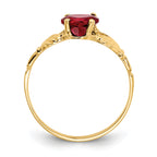 14k January CZ Birthstone Claddagh Ring