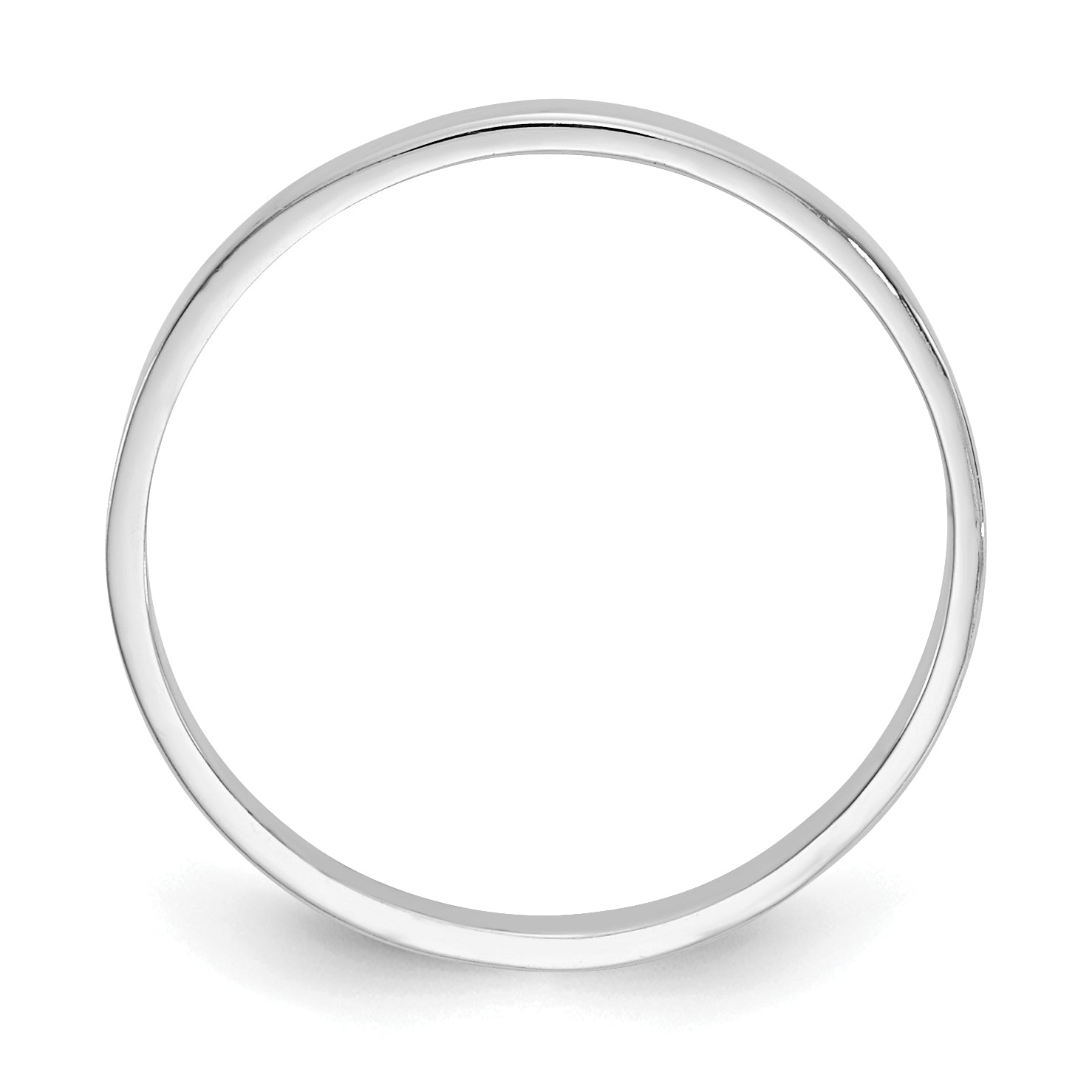 14k White Gold Polished Baby Ring Secondary image